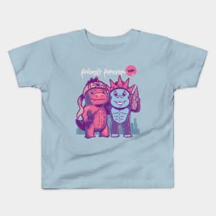 Godzilla King Kong Friends Forever Kids T-Shirt